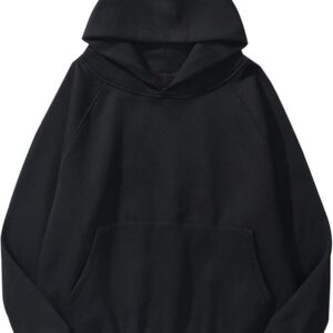 Women Loose Fleece Hoodie Kangaroo Pocket Pullover