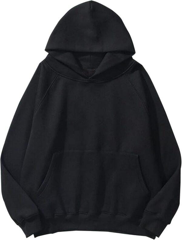 Women Loose Fleece Hoodie Kangaroo Pocket Pullover