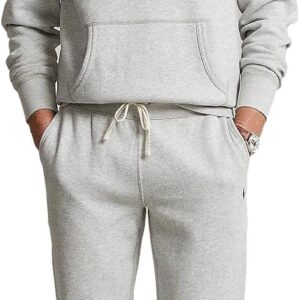 Classic Fleece Drawstring Hoodie Kangaroo Pocket Ribbed Cuffs - Image 2