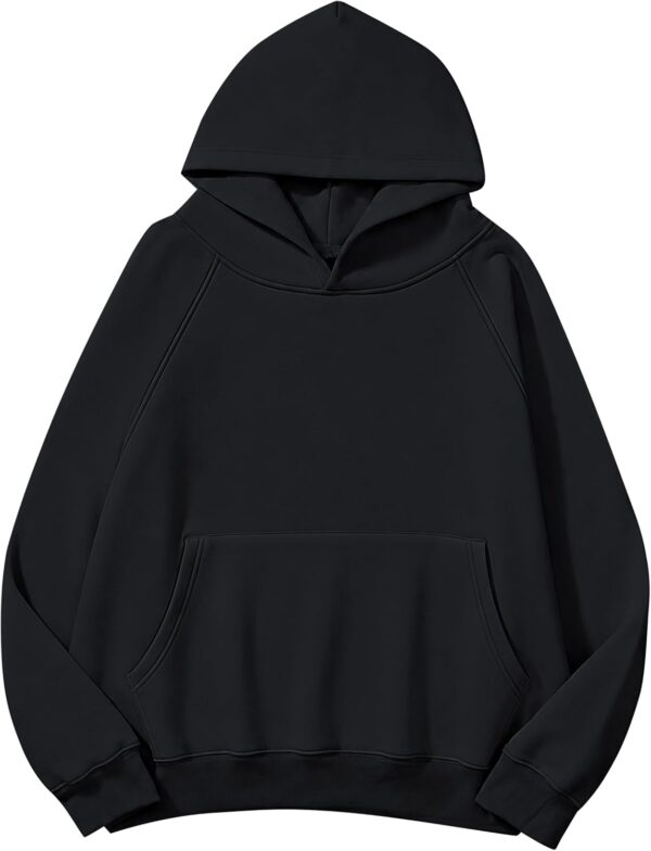Women Loose Fleece Hoodie Kangaroo Pocket Pullover