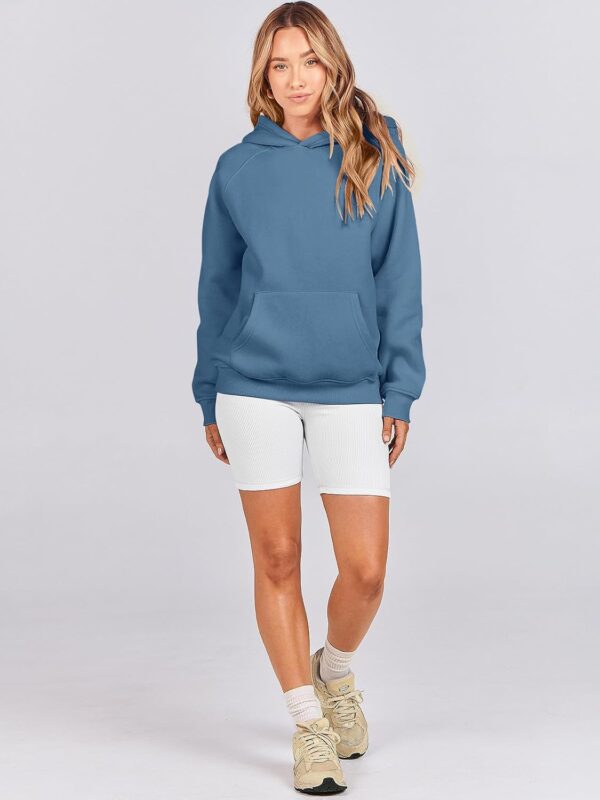 Women Oversized Long Sleeve Fleece Pullover Crewneck Top