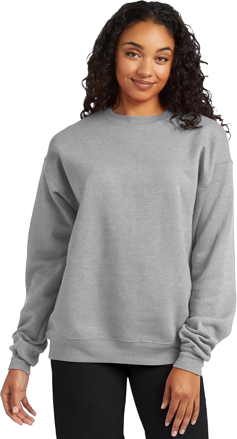 Men Fleece Crewneck Pullover Sweatshirt Soft Classic Fit - Image 3