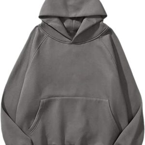 Unisex Fleece Pullover Hoodie Casual Athletic Drawstring Hood