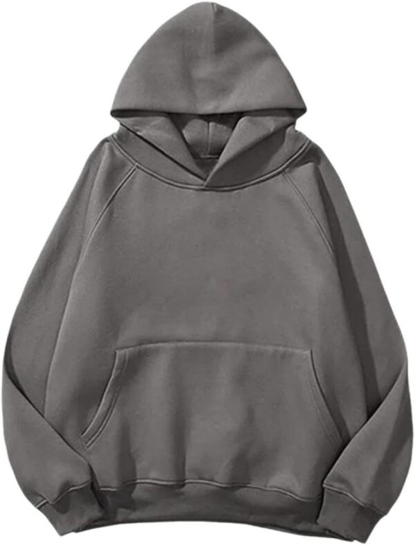 Unisex Fleece Pullover Hoodie Casual Athletic Drawstring Hood
