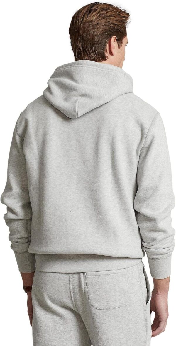 Classic Fleece Drawstring Hoodie Kangaroo Pocket Ribbed Cuffs