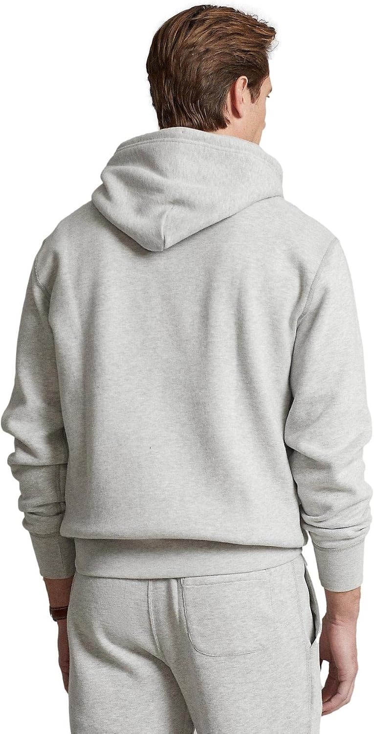 Classic Fleece Drawstring Hoodie Kangaroo Pocket Ribbed Cuffs - Image 3