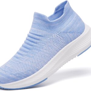Women's Breathable Slip-On Knit Walking Shoes - Image 4