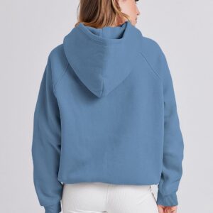 Women Oversized Long Sleeve Fleece Pullover Crewneck Top - Image 3