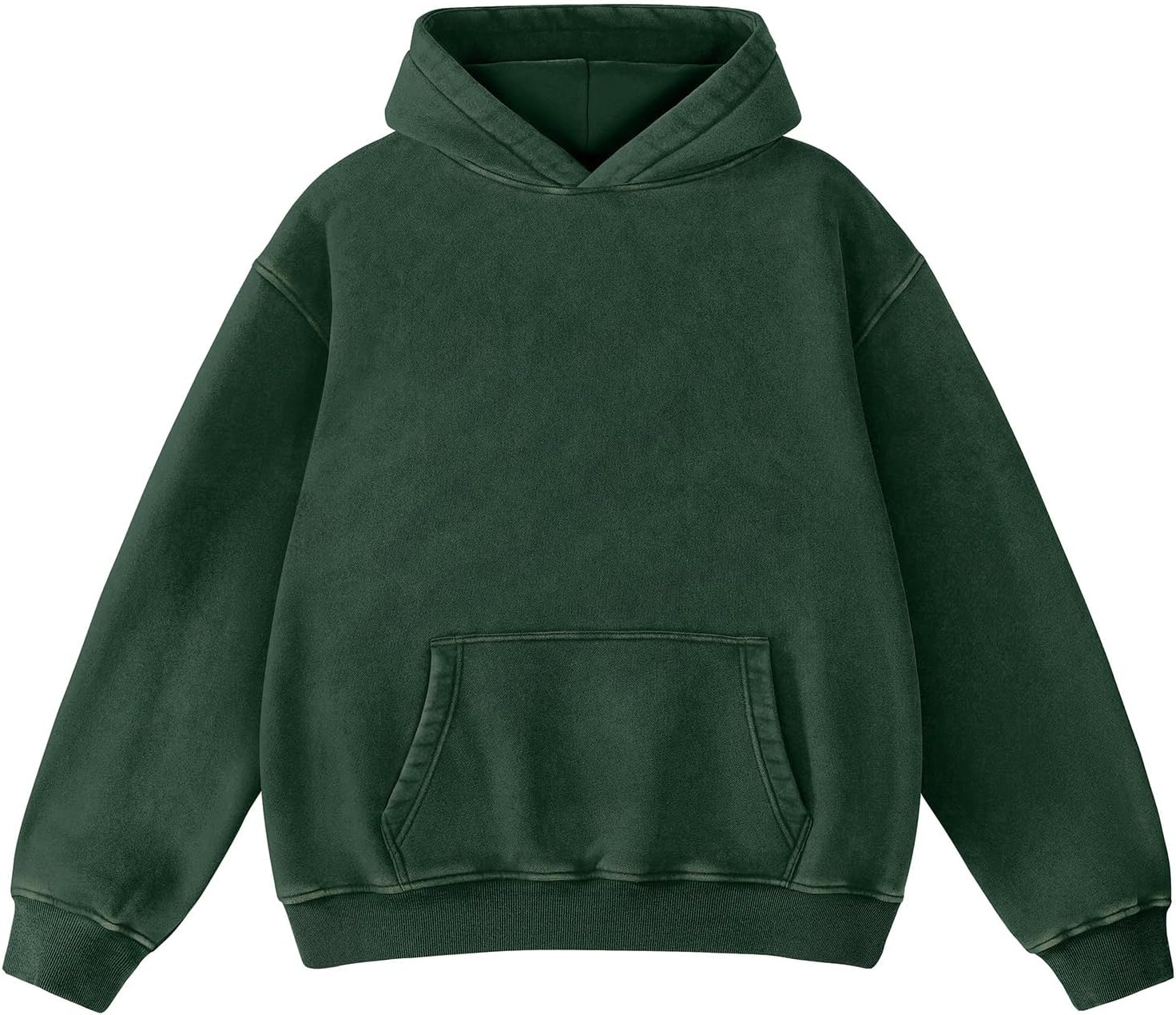 Men Acid Wash Super Soft Oversized Pullover Hoodie - Image 1