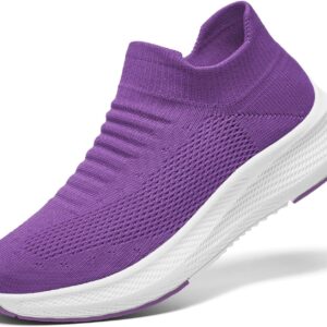 Women's Breathable Slip-On Knit Walking Shoes