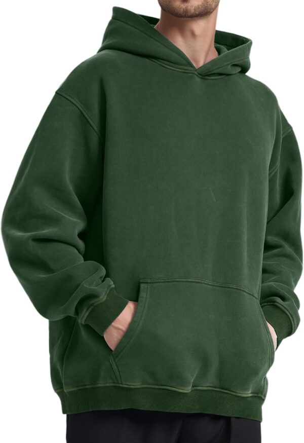 Men Acid Wash Super Soft Oversized Pullover Hoodie