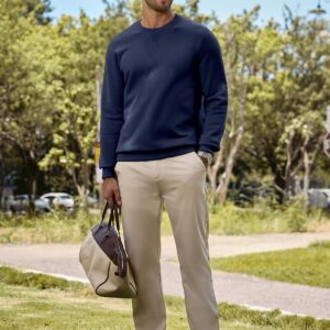 Men Sherpa Lined Fleece Crewneck Pullover Sweatshirt - Image 4
