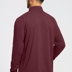 Men Quarter Zip Mock Neck Pullover Sweatshirt - Image 3