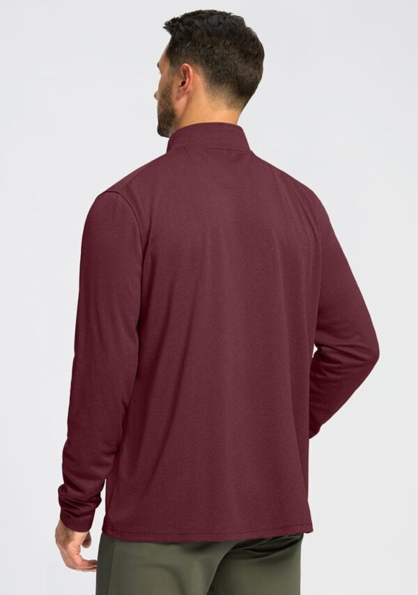 Men Quarter Zip Mock Neck Pullover Sweatshirt