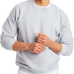 Men Fleece Crewneck Pullover Sweatshirt Soft Classic Fit - Image 2