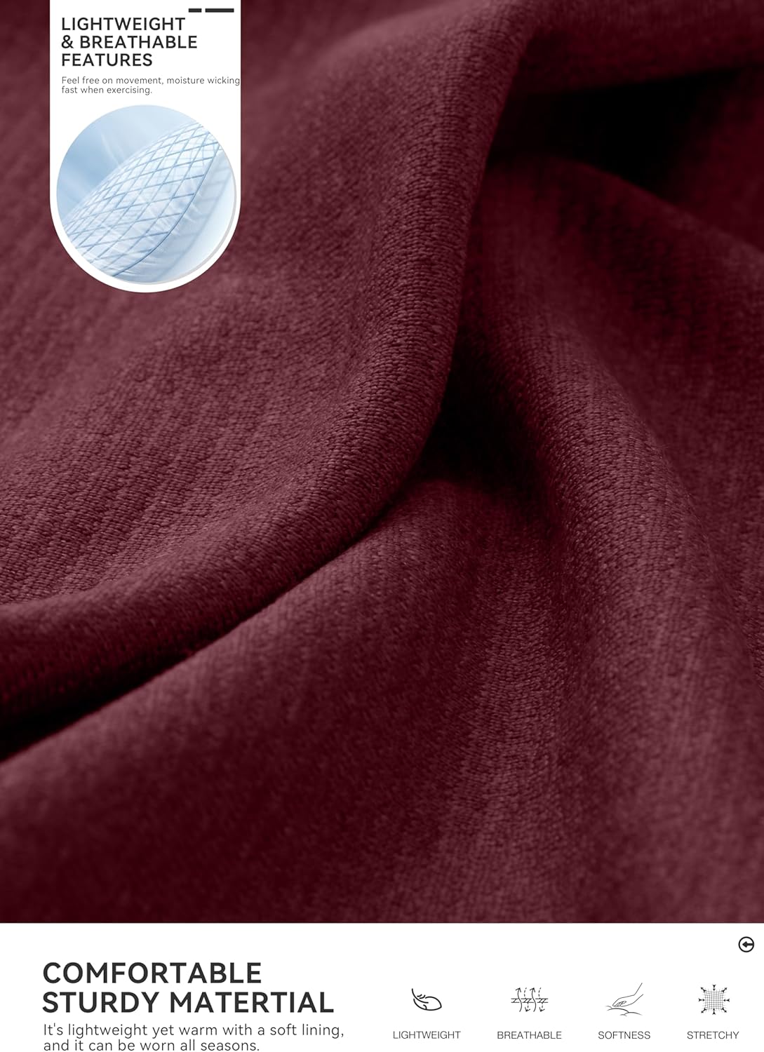 Men Quarter Zip Mock Neck Pullover Sweatshirt - Image 4