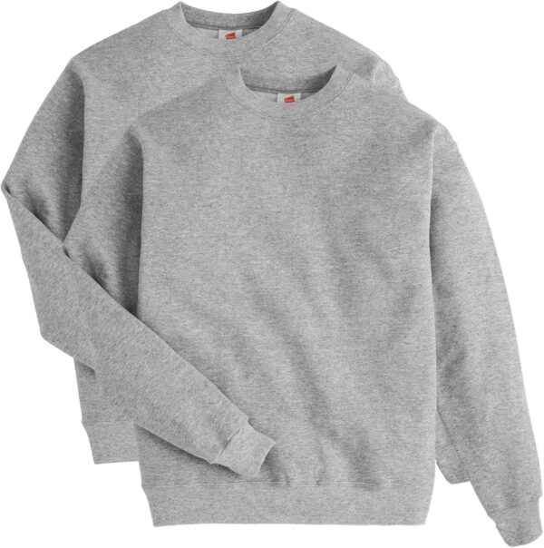 Men Fleece Crewneck Pullover Sweatshirt Soft Classic Fit
