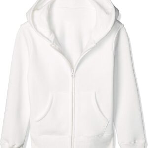 Girls Toddler Fleece Full Zip Hoodie Lined Hood