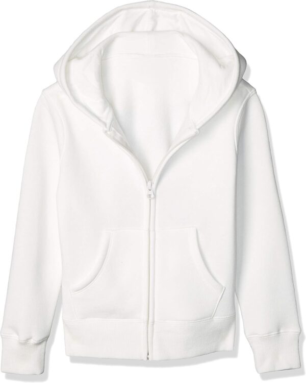 Girls Toddler Fleece Full Zip Hoodie Lined Hood