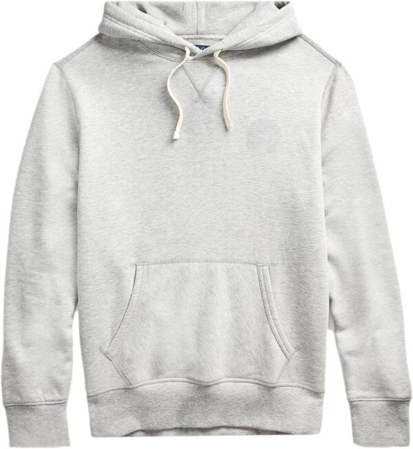 Classic Fleece Drawstring Hoodie Kangaroo Pocket Ribbed Cuffs
